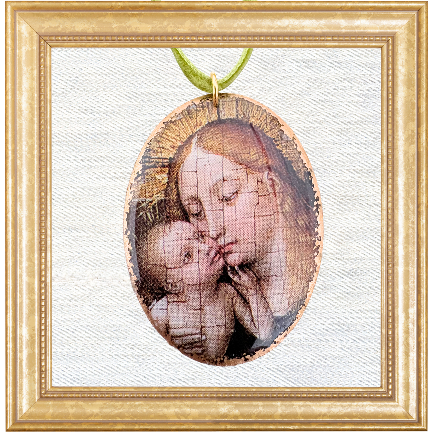 15th-Century Virgin & Child Cameo Ornament