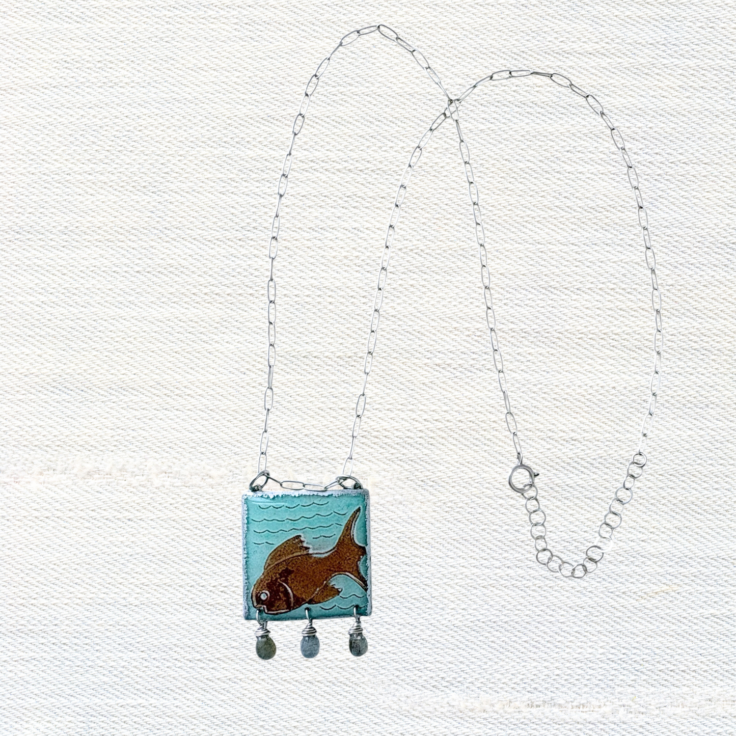 Dutch Tile Fish Necklace