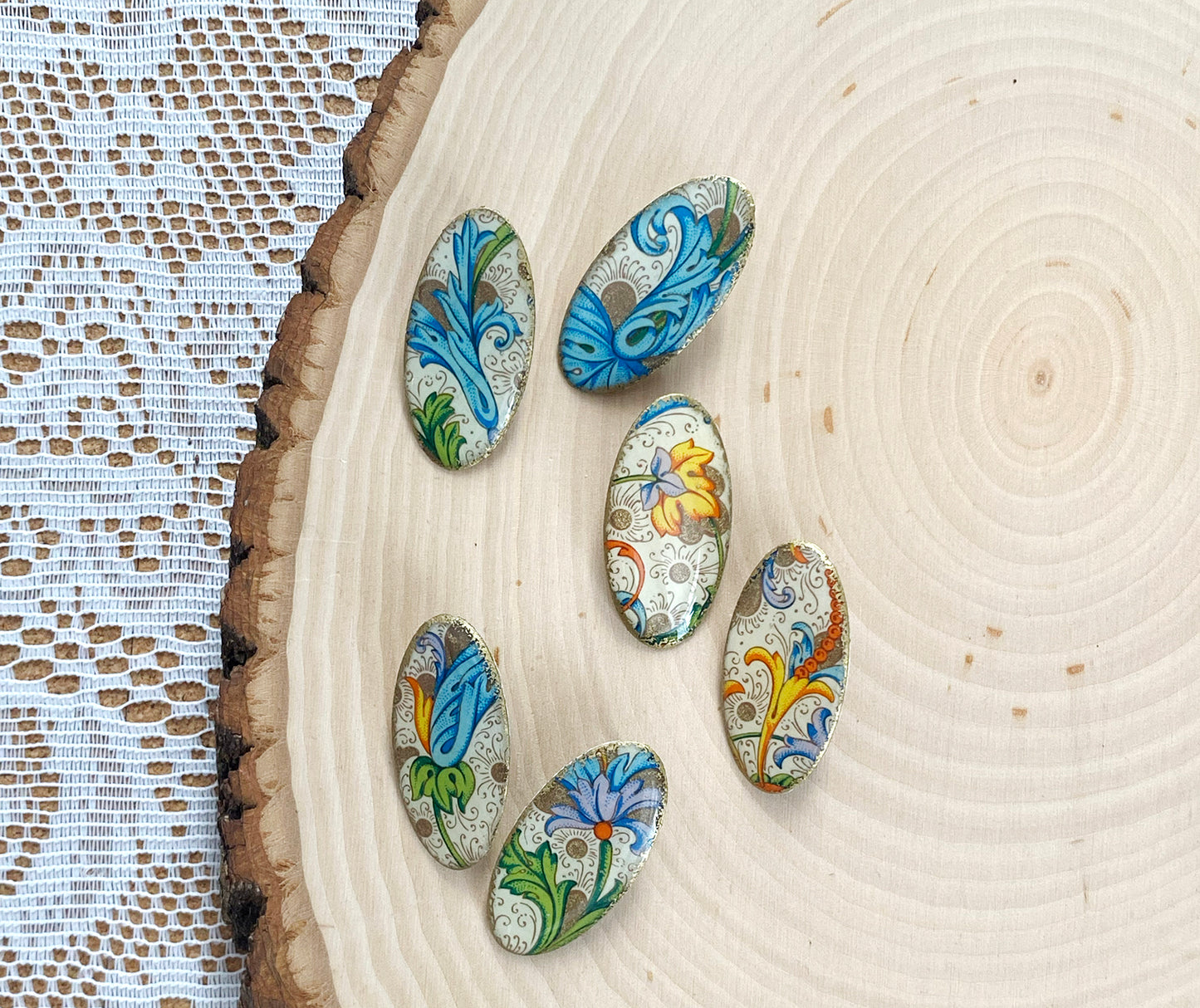 Florentine Fruits Shield Studs