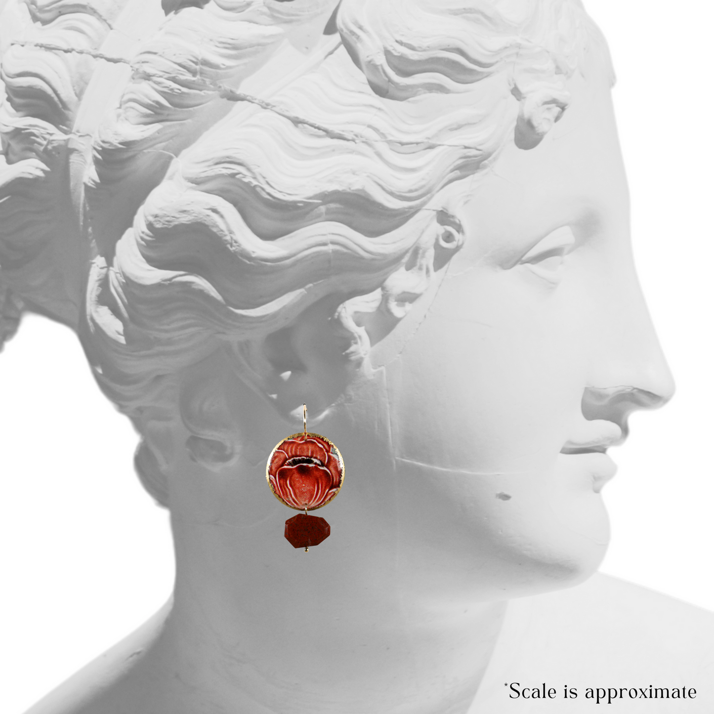 Red Jasper Poppy Bloom Dangles