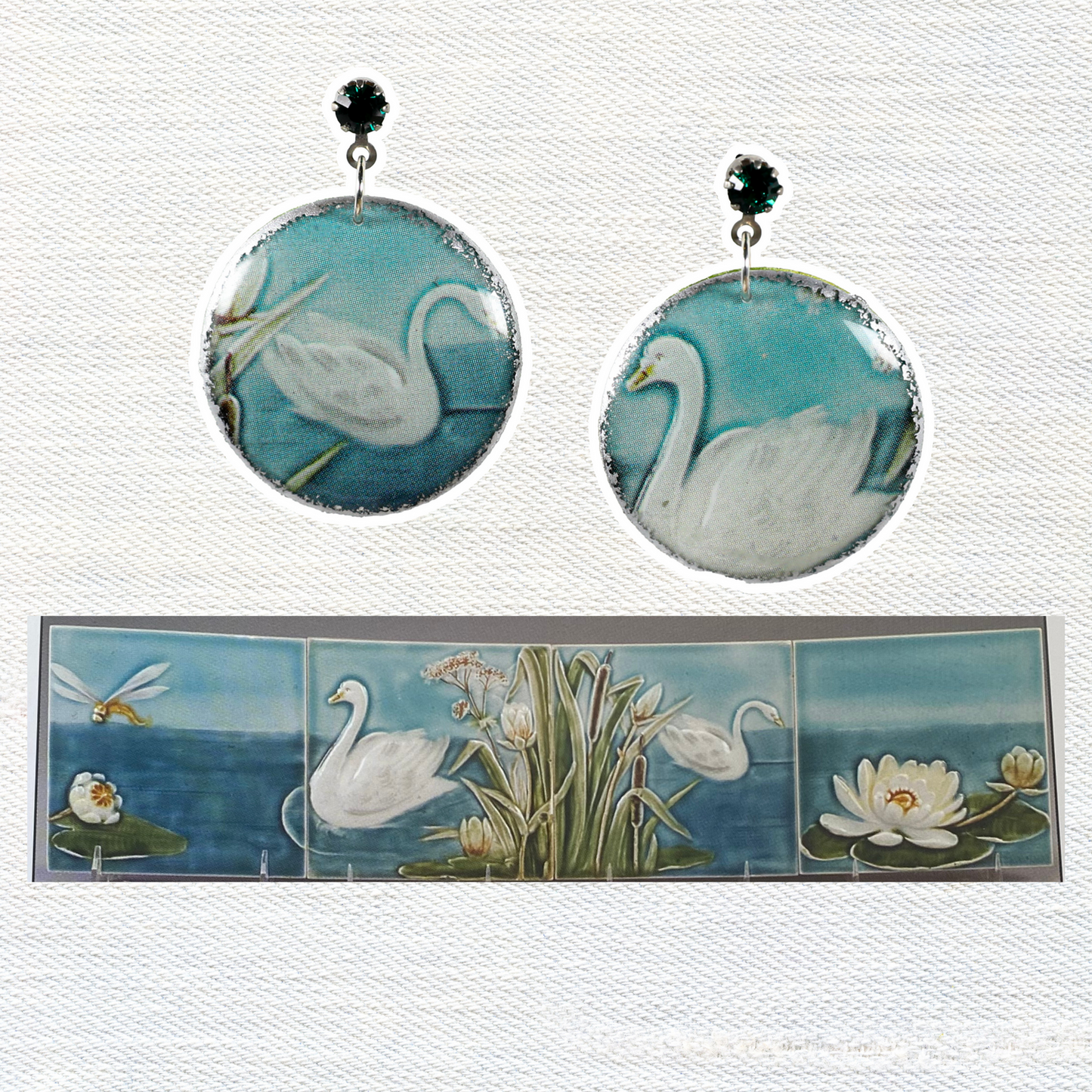 Swan Bloom Dangles