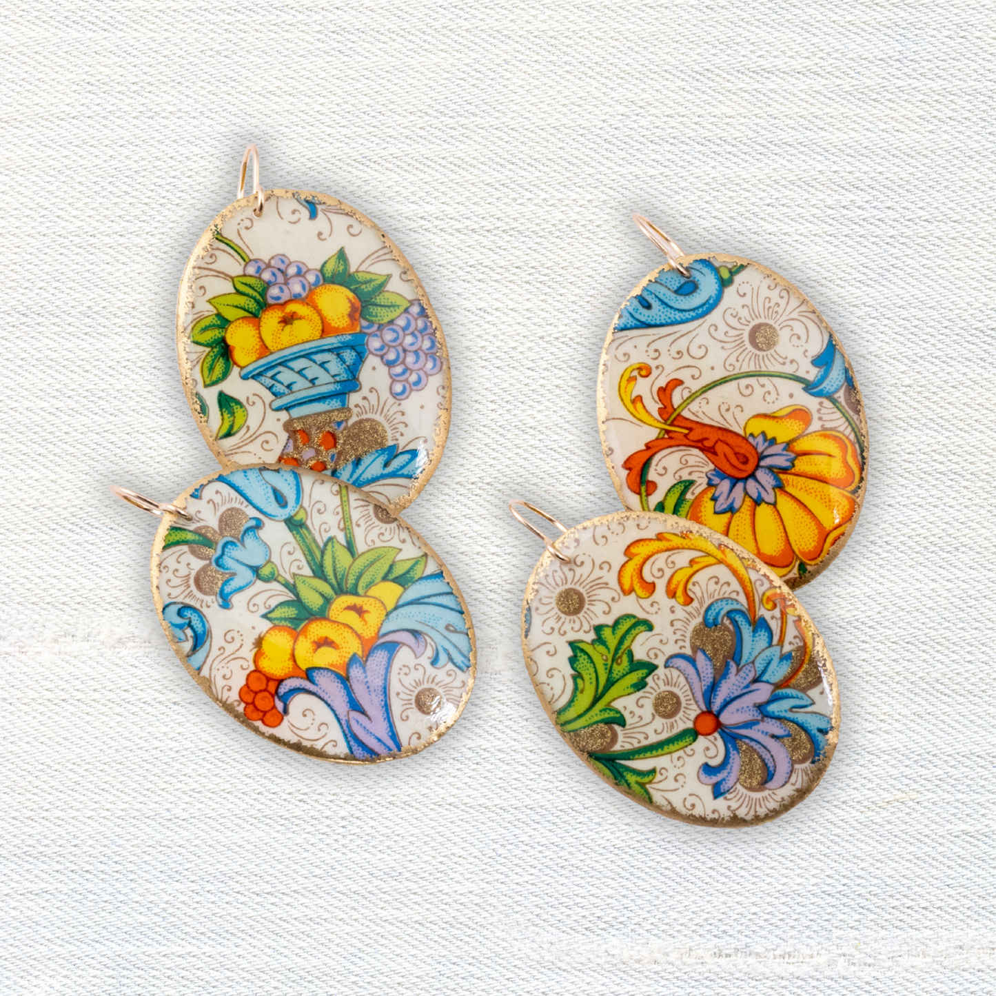 Florentine Fruits Cameo Dangles