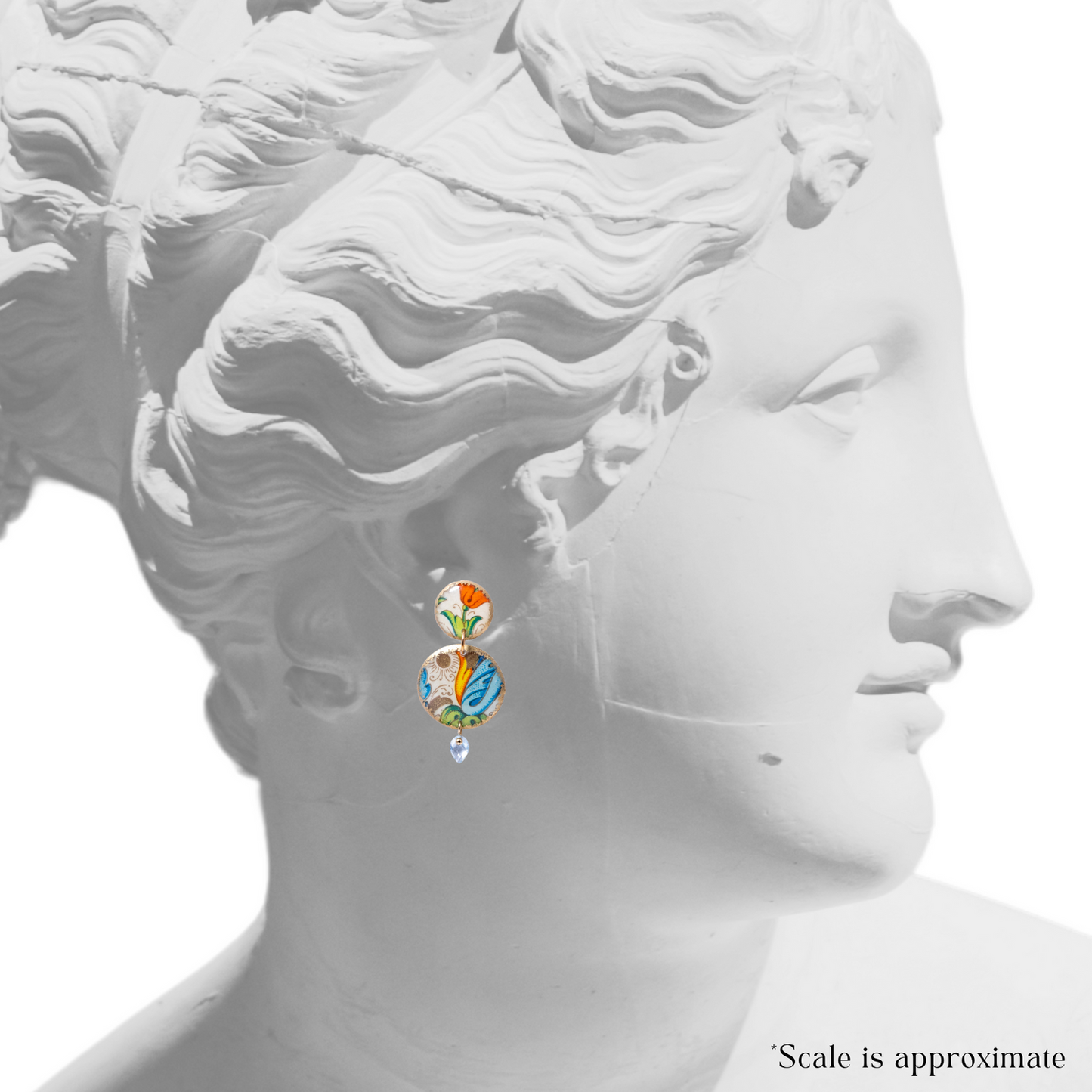 Florentine Fruits Lois Dangle with Blue Topaz