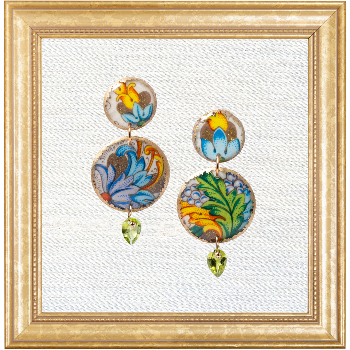 Florentine Fruits Lois Dangle with Peridot