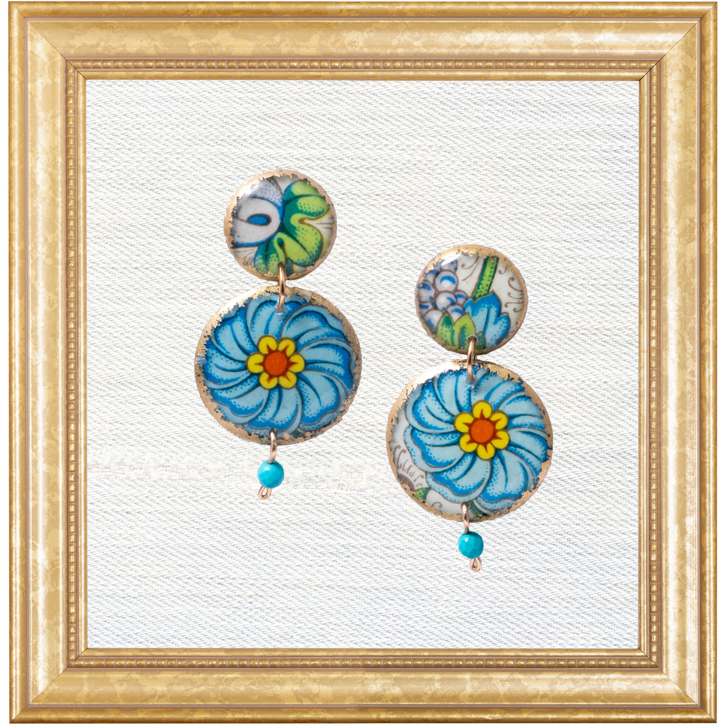 Florentine Fruits Lois Dangle with Turquoise