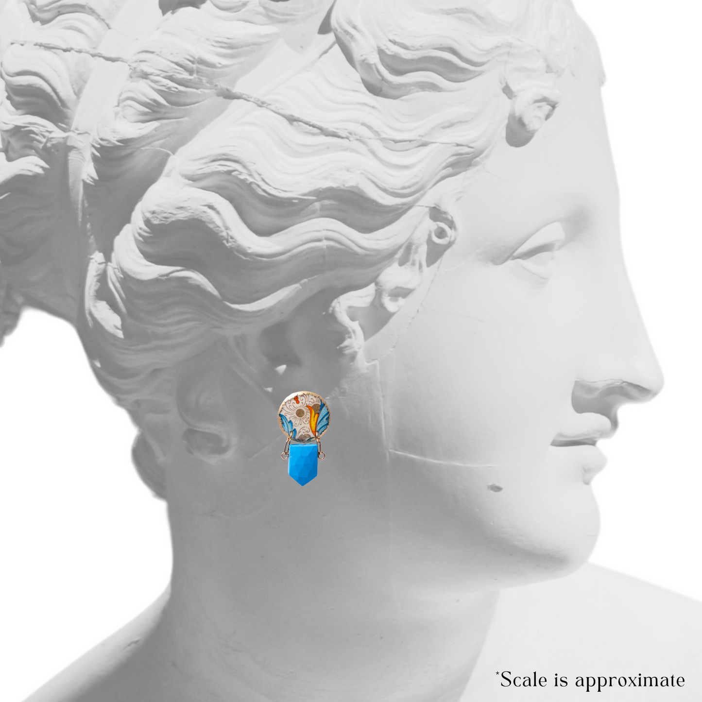Florentine Fruits Morgaine Earrings with Turquoise