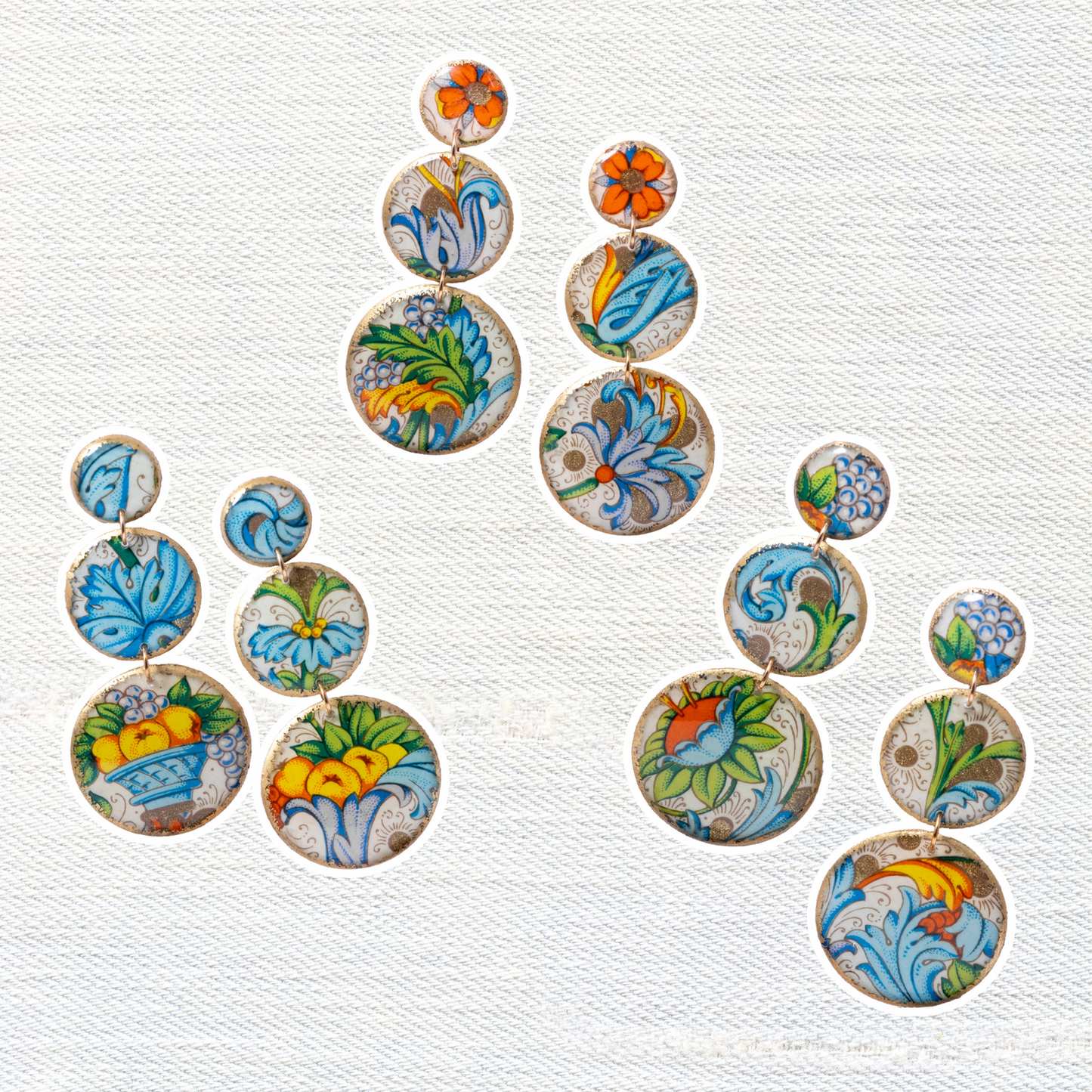 Florentine Fruits Tiered Trio Dangles