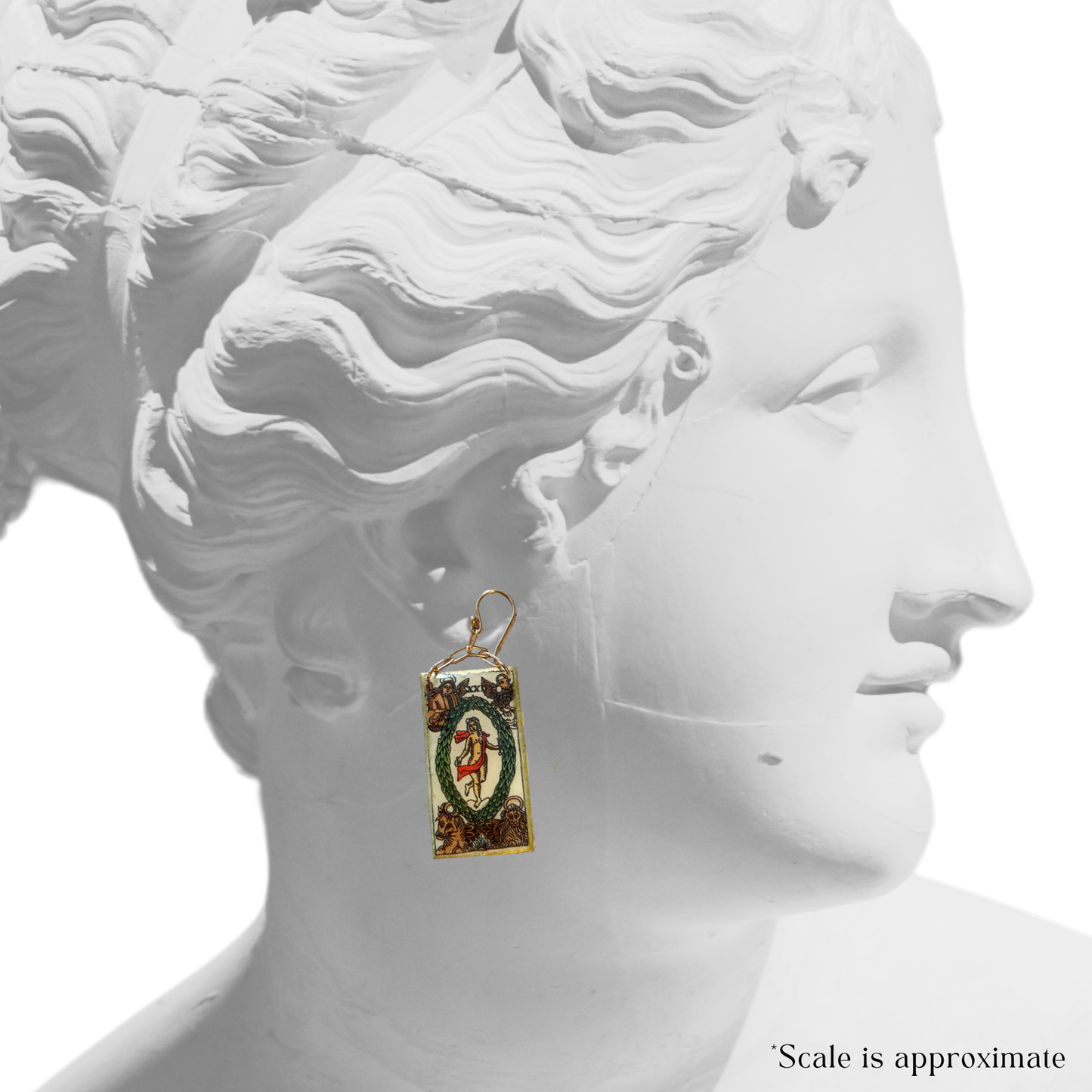 The World & The Star Tarot Chain Dangles