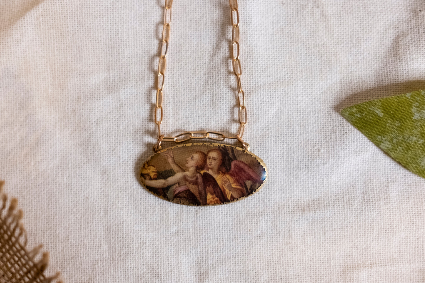 Jacob de Backer Angel Shield Necklace