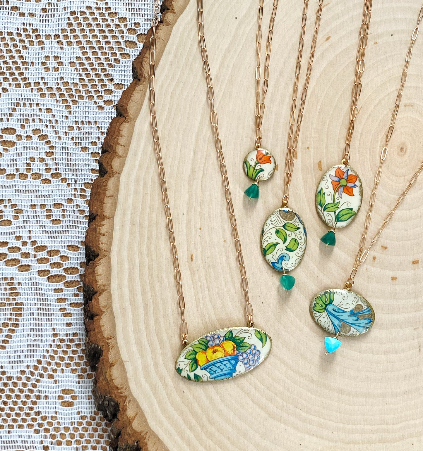 Florentine Fruits Ellison Drop Necklace