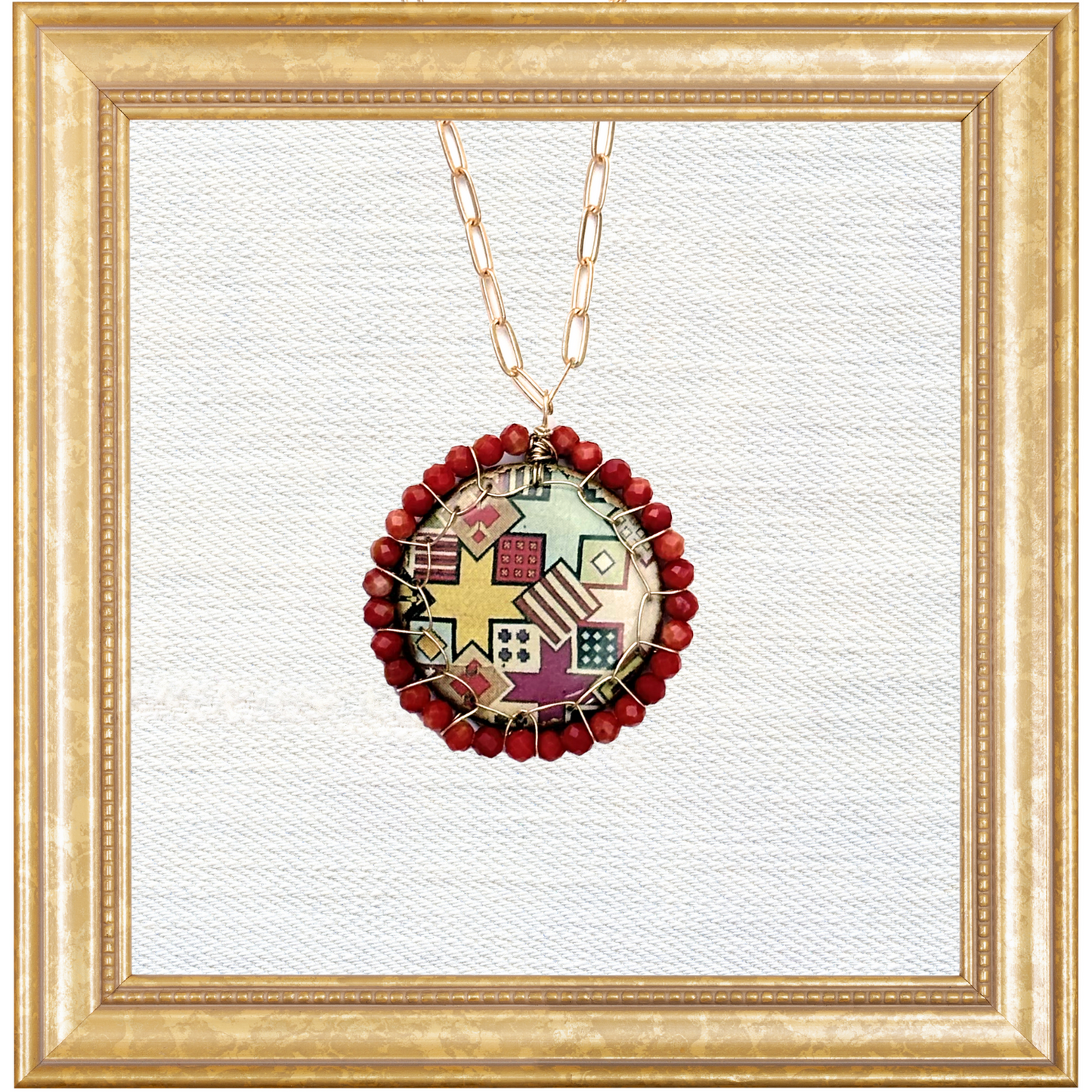 The Aubusson Collection Stitched Bloom Necklace