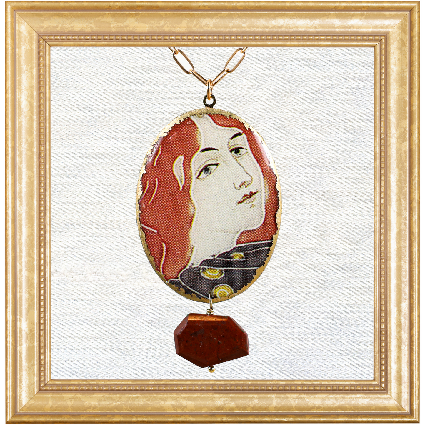 Scarlet Cameo Necklace
