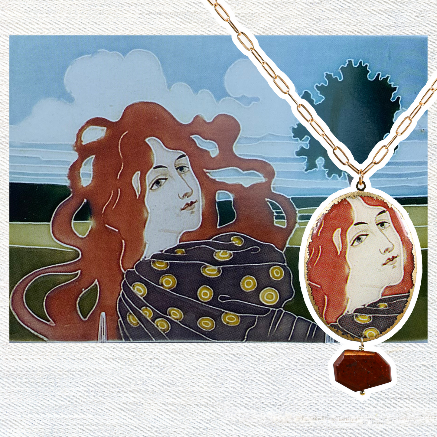 Scarlet Cameo Necklace