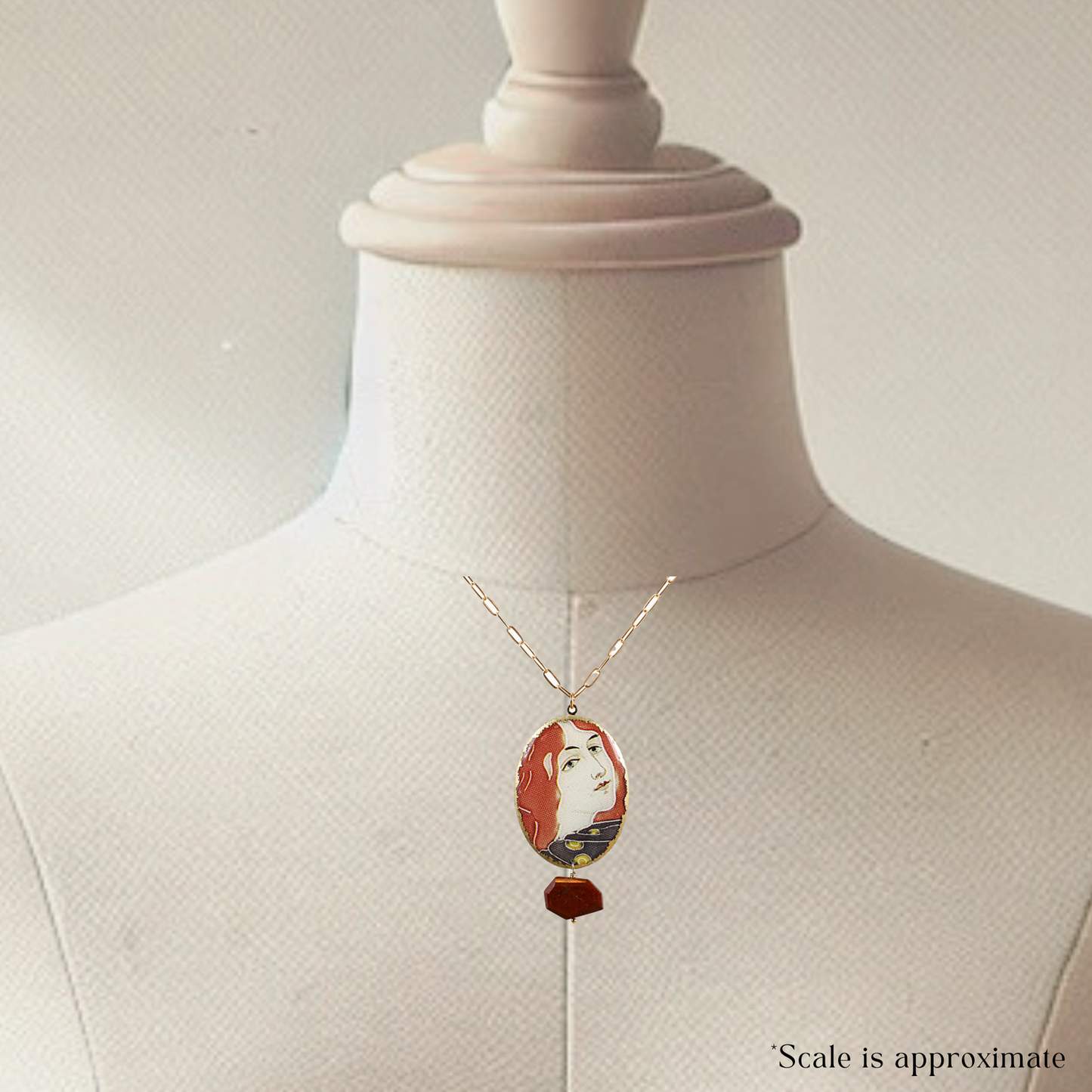 Scarlet Cameo Necklace