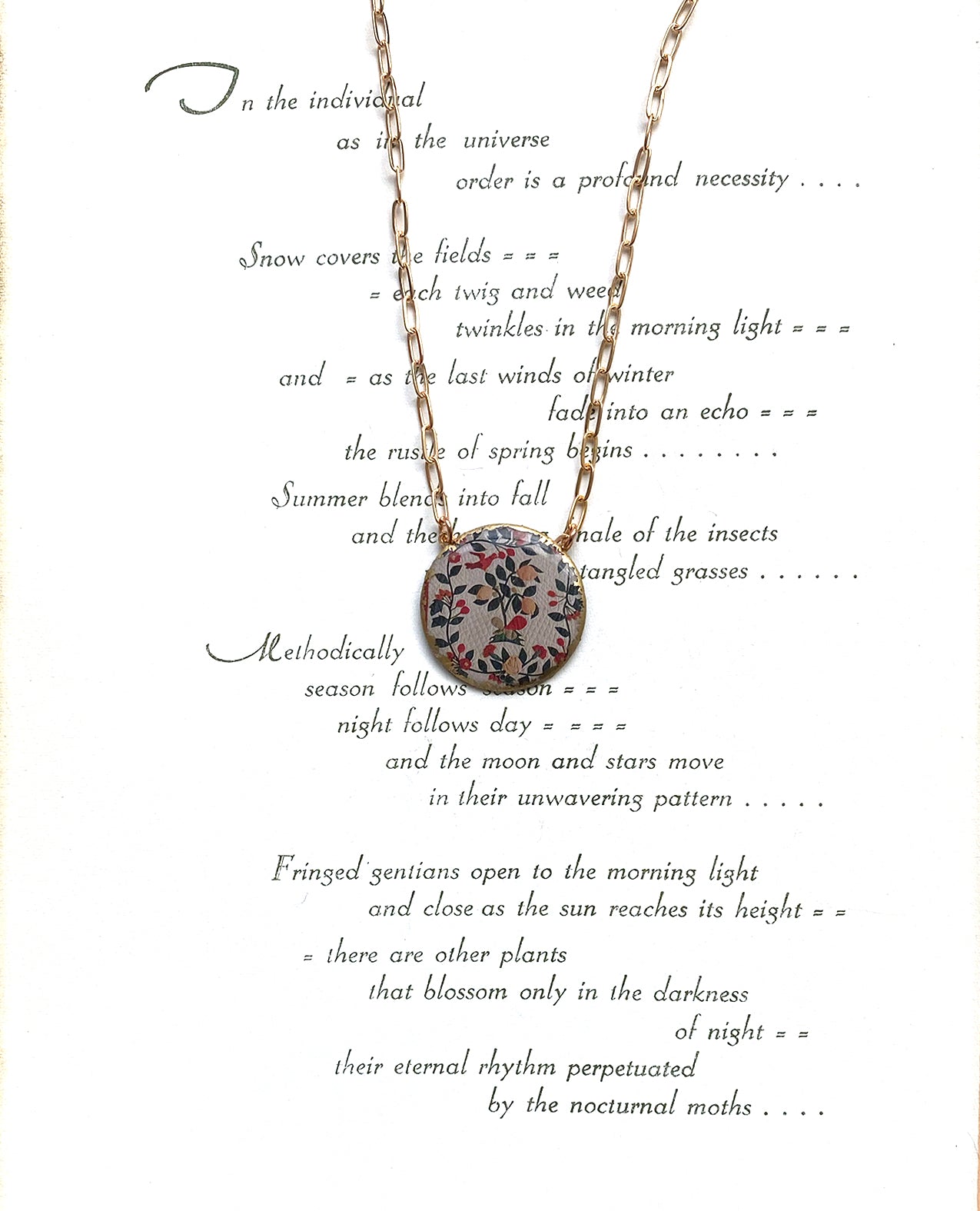 Americana Quilt Bloom Necklace