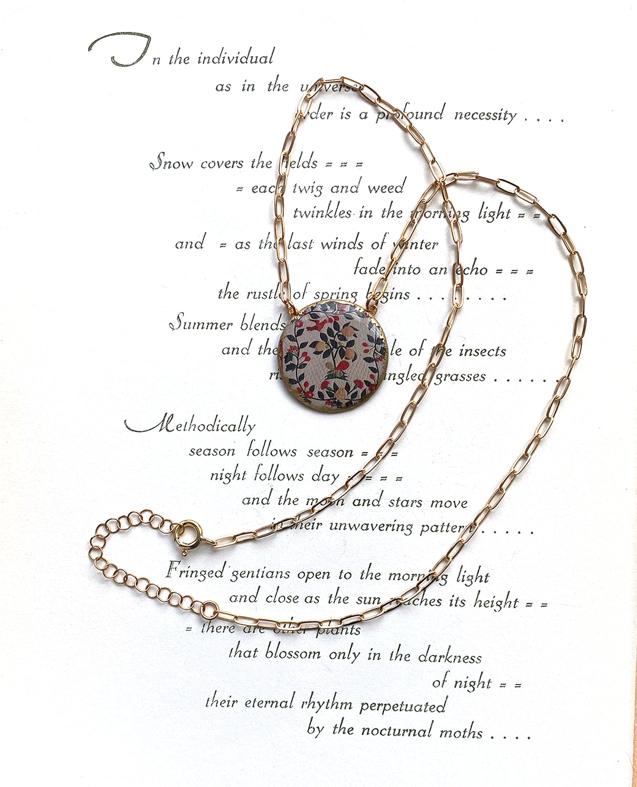 Americana Quilt Bloom Necklace