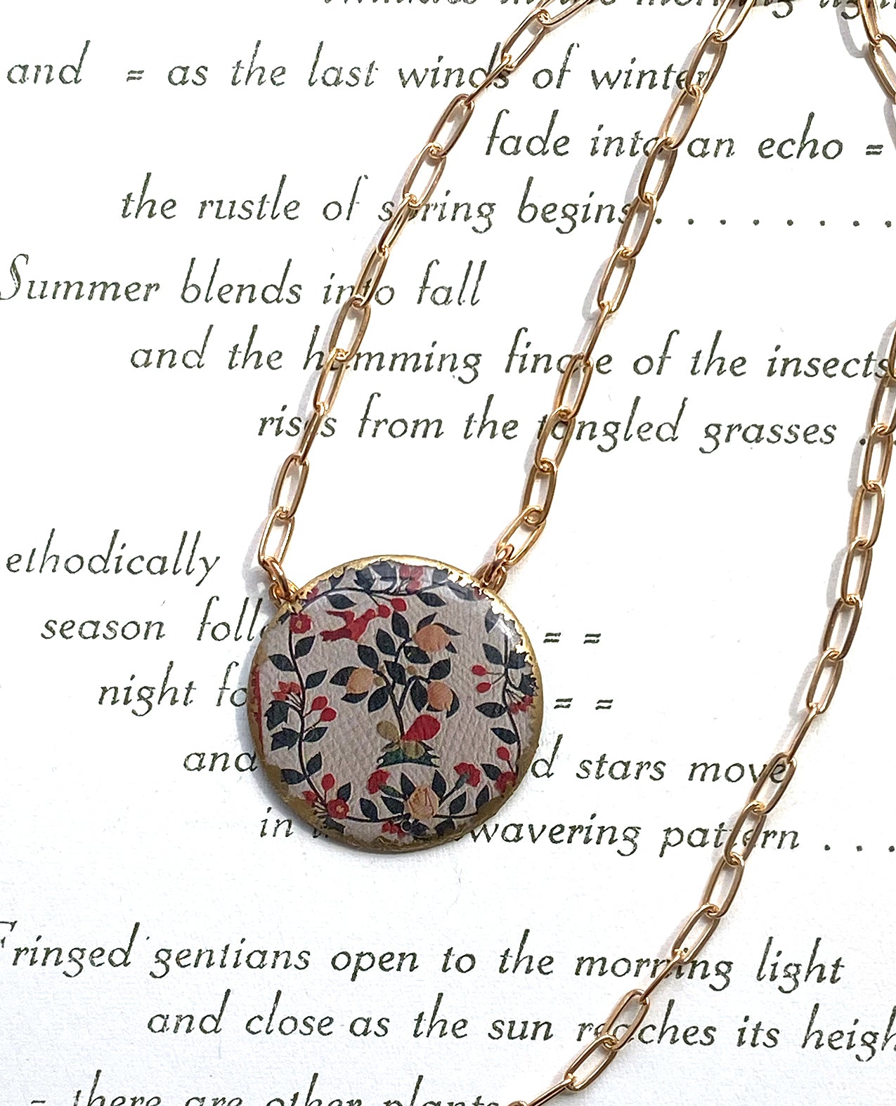 Americana Quilt Bloom Necklace