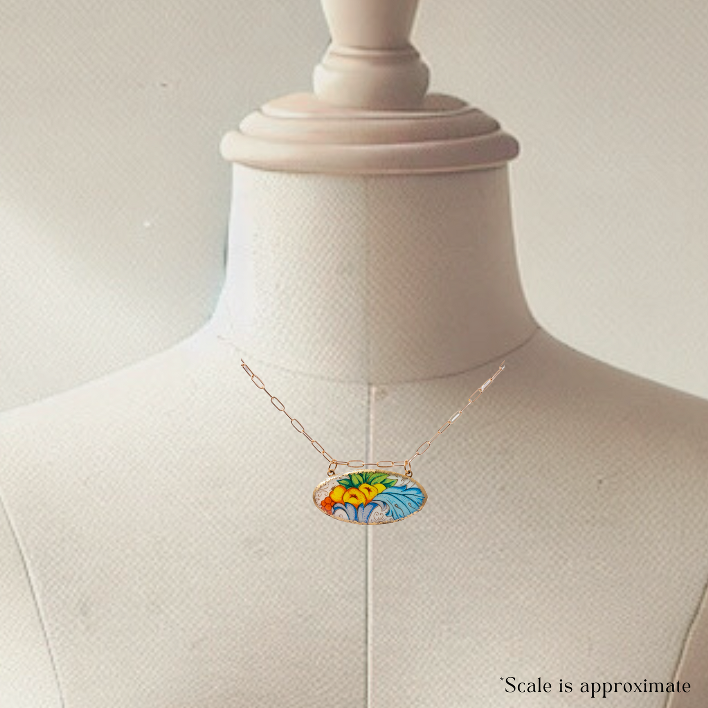 Florentine Fruits Shield Necklace