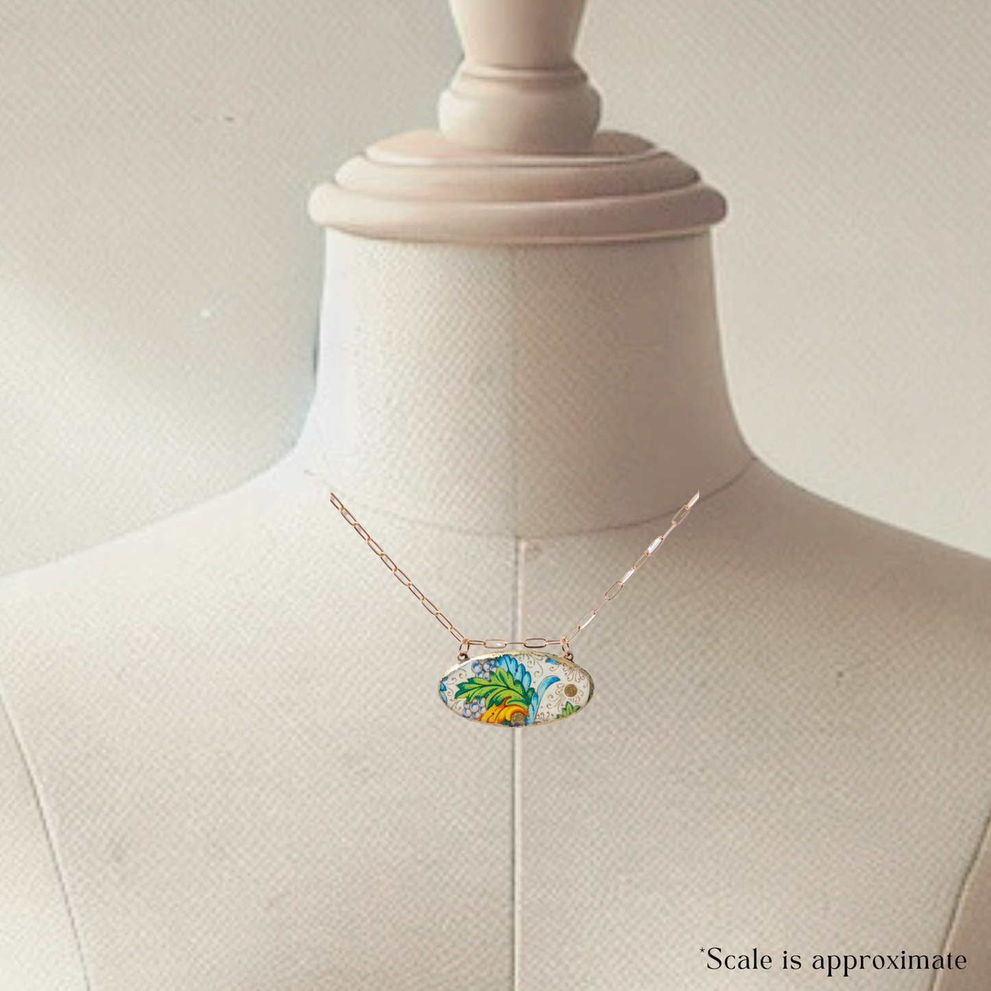 Florentine Fruits Shield Necklace