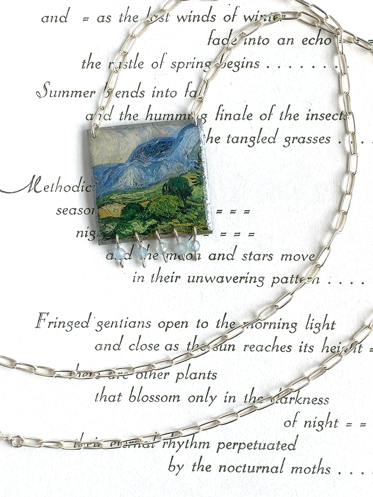 Van Gogh Wheat Fields With Cypress Boleyn Necklace