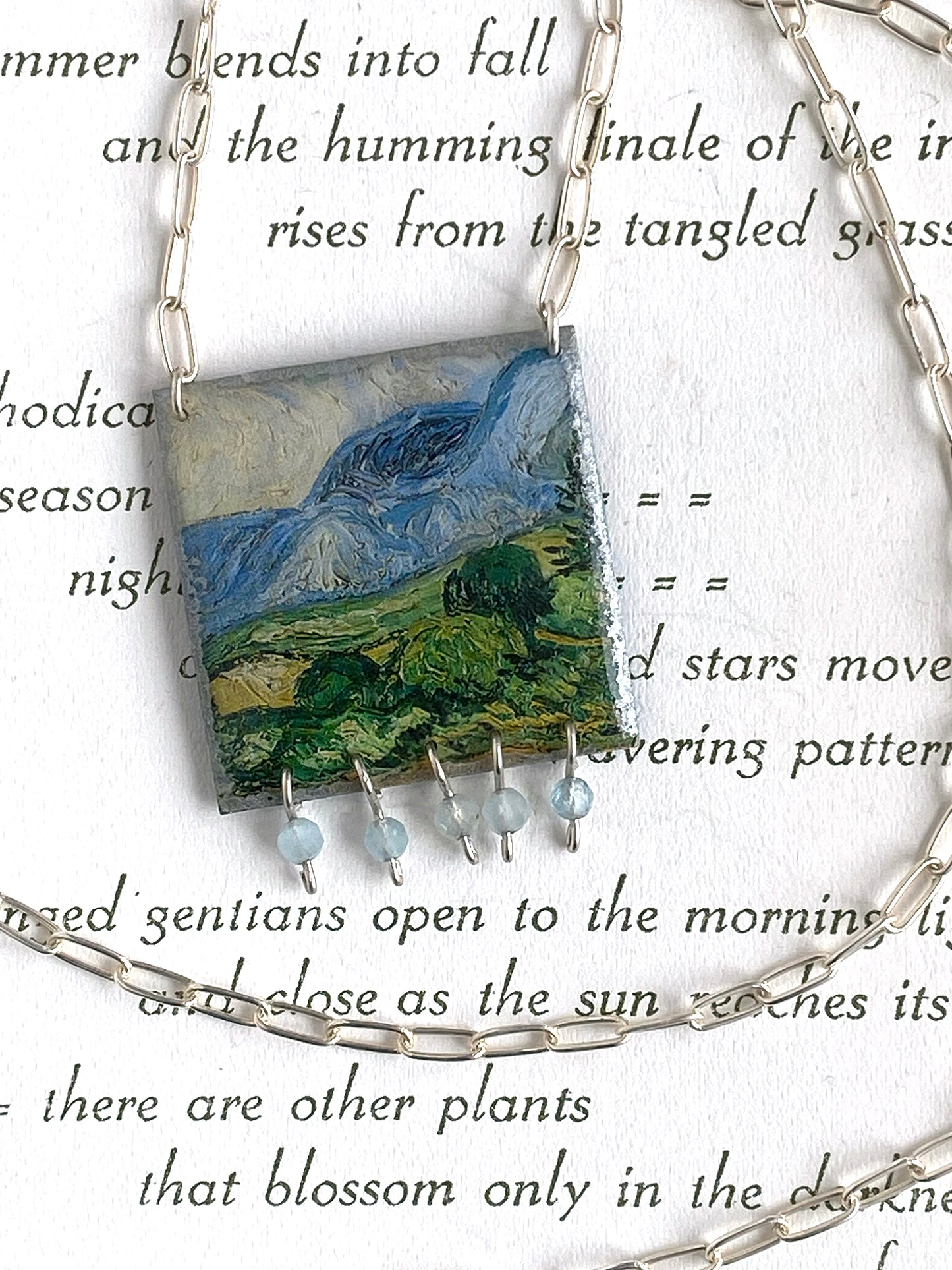 Van Gogh Wheat Fields With Cypress Boleyn Necklace