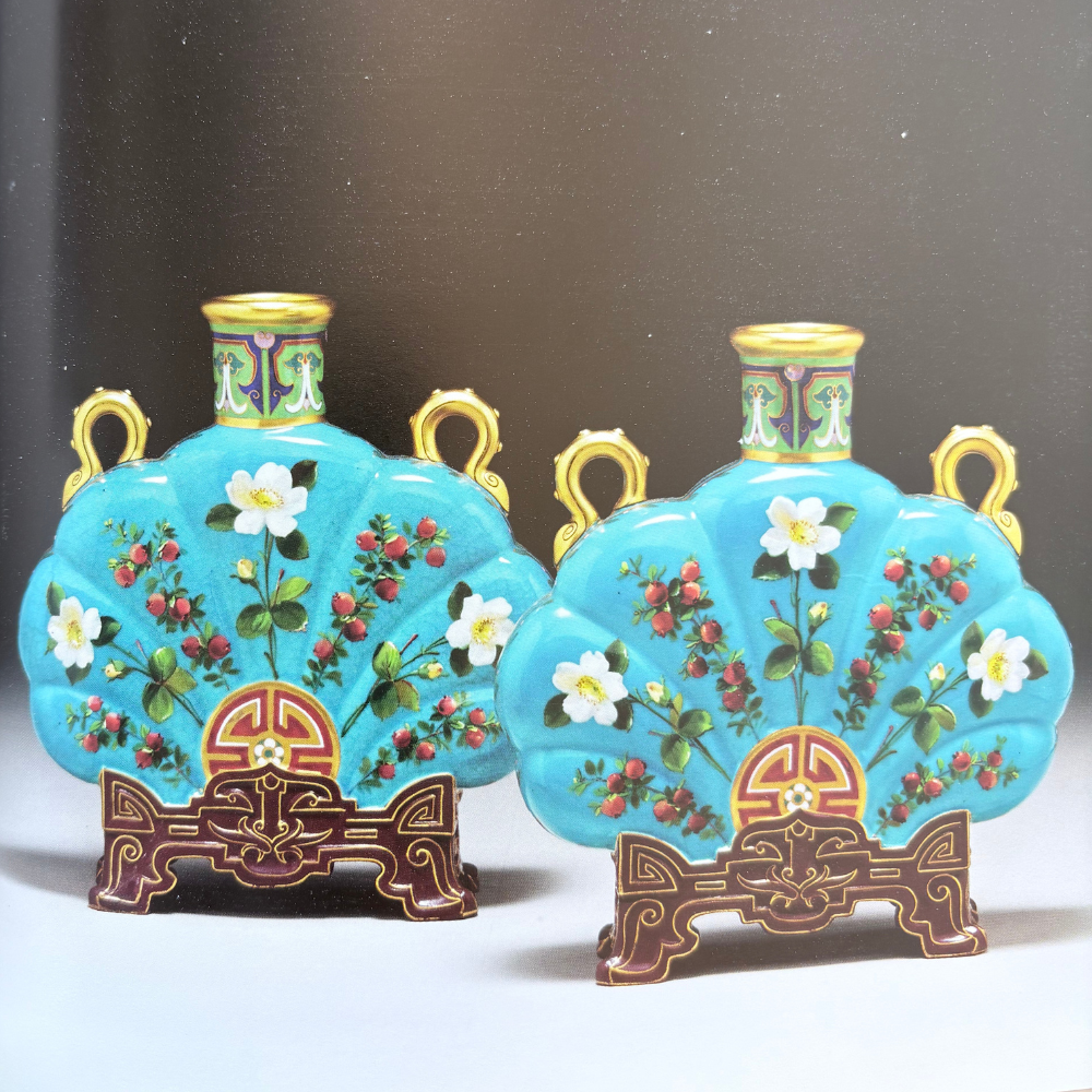 Minton Rose Shield Dangles