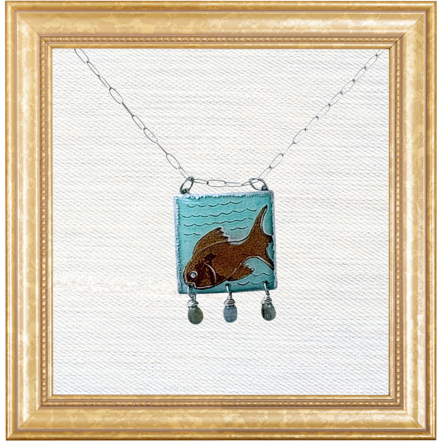 Dutch Tile Fish Necklace