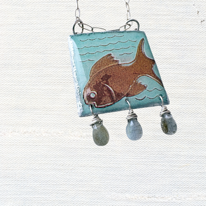 Dutch Tile Fish Necklace