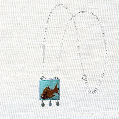 Dutch Tile Fish Necklace