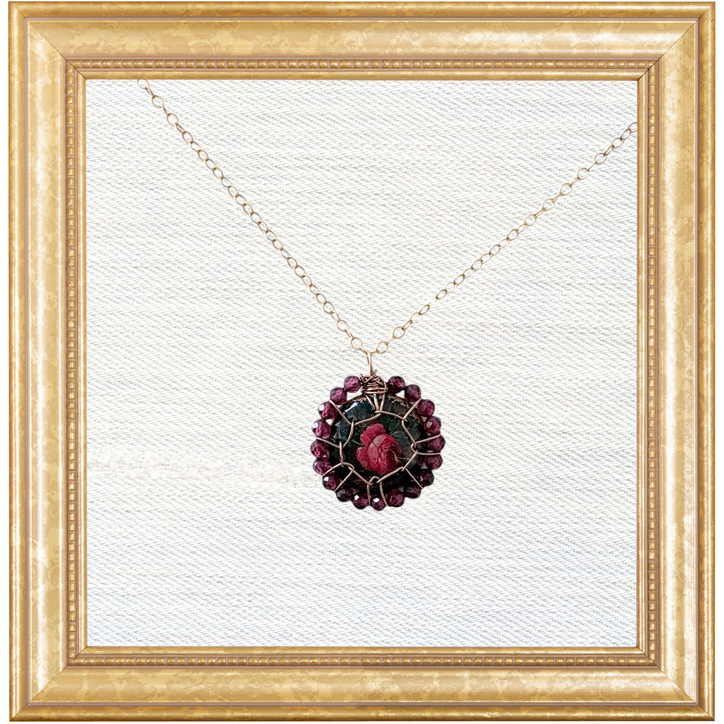 Stitched Rose Dulcet Necklace