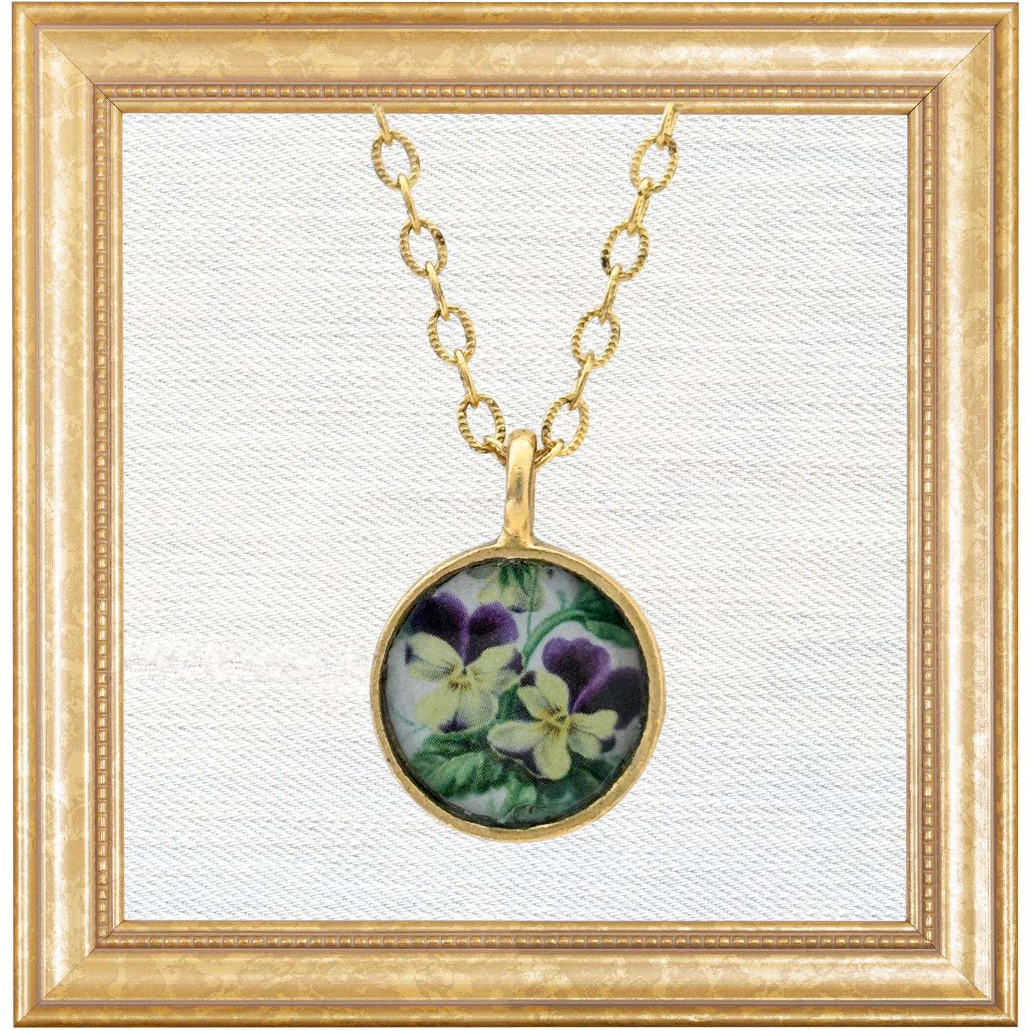 Pansy Bezel Necklace