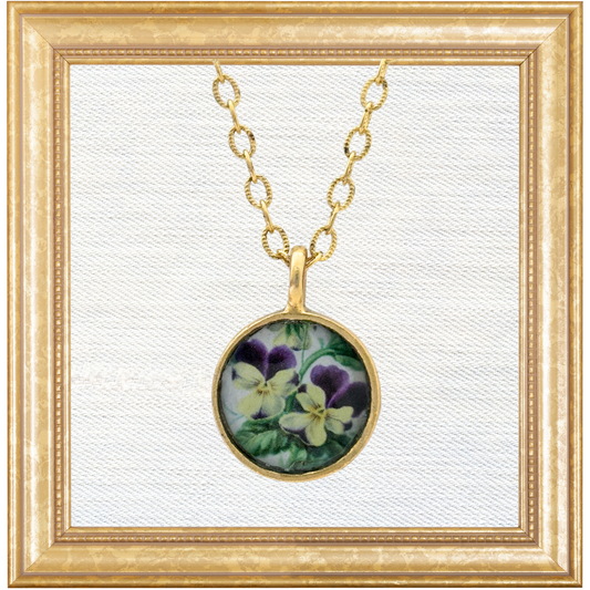 Pansy Bezel Necklace