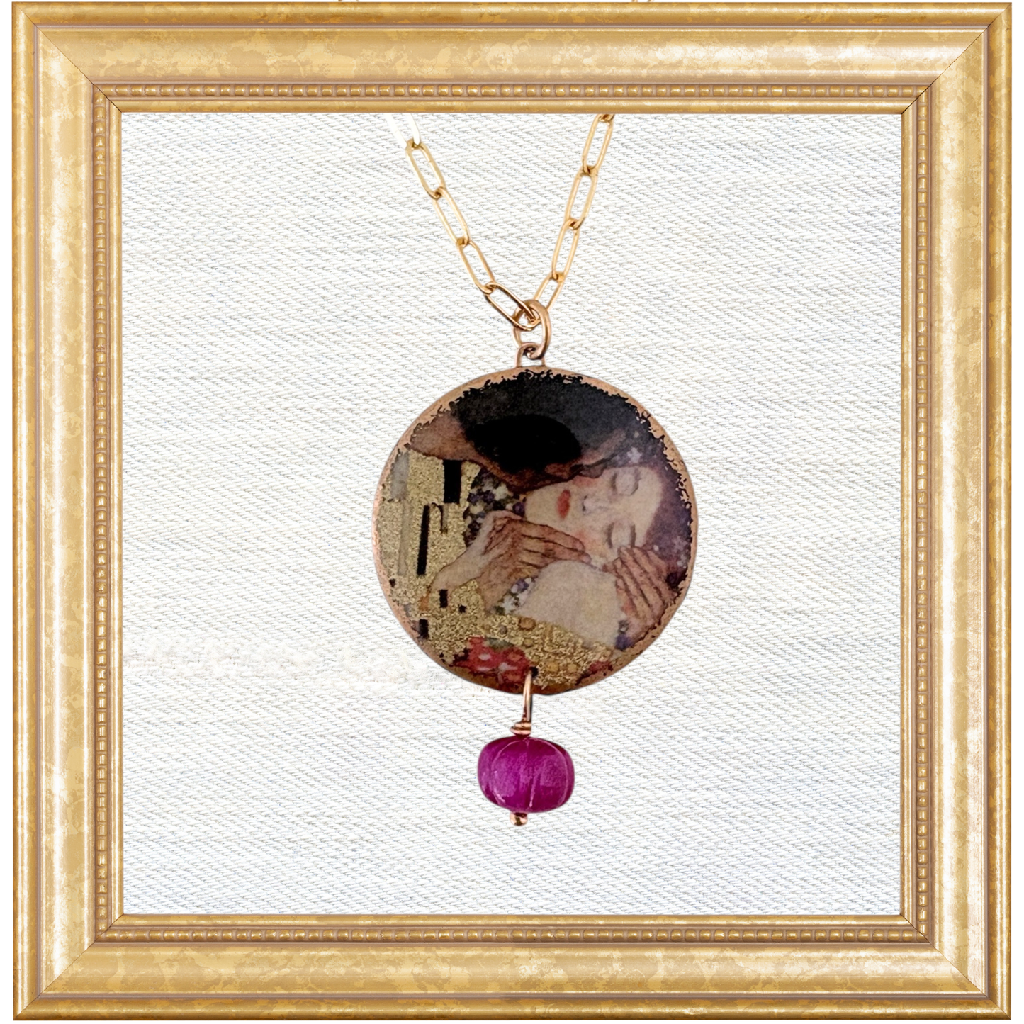 Klimt Lovers Bloom Necklace