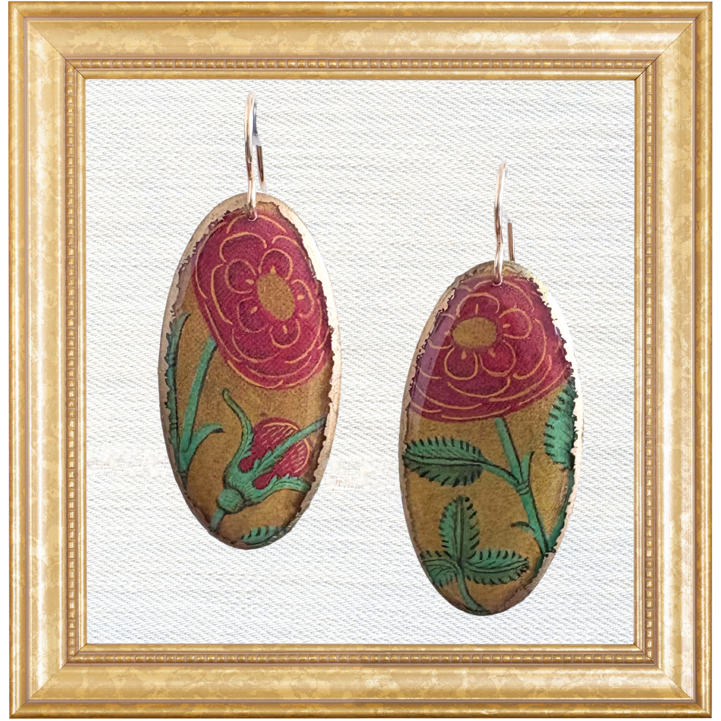 Tudor Rose Shield Dangles