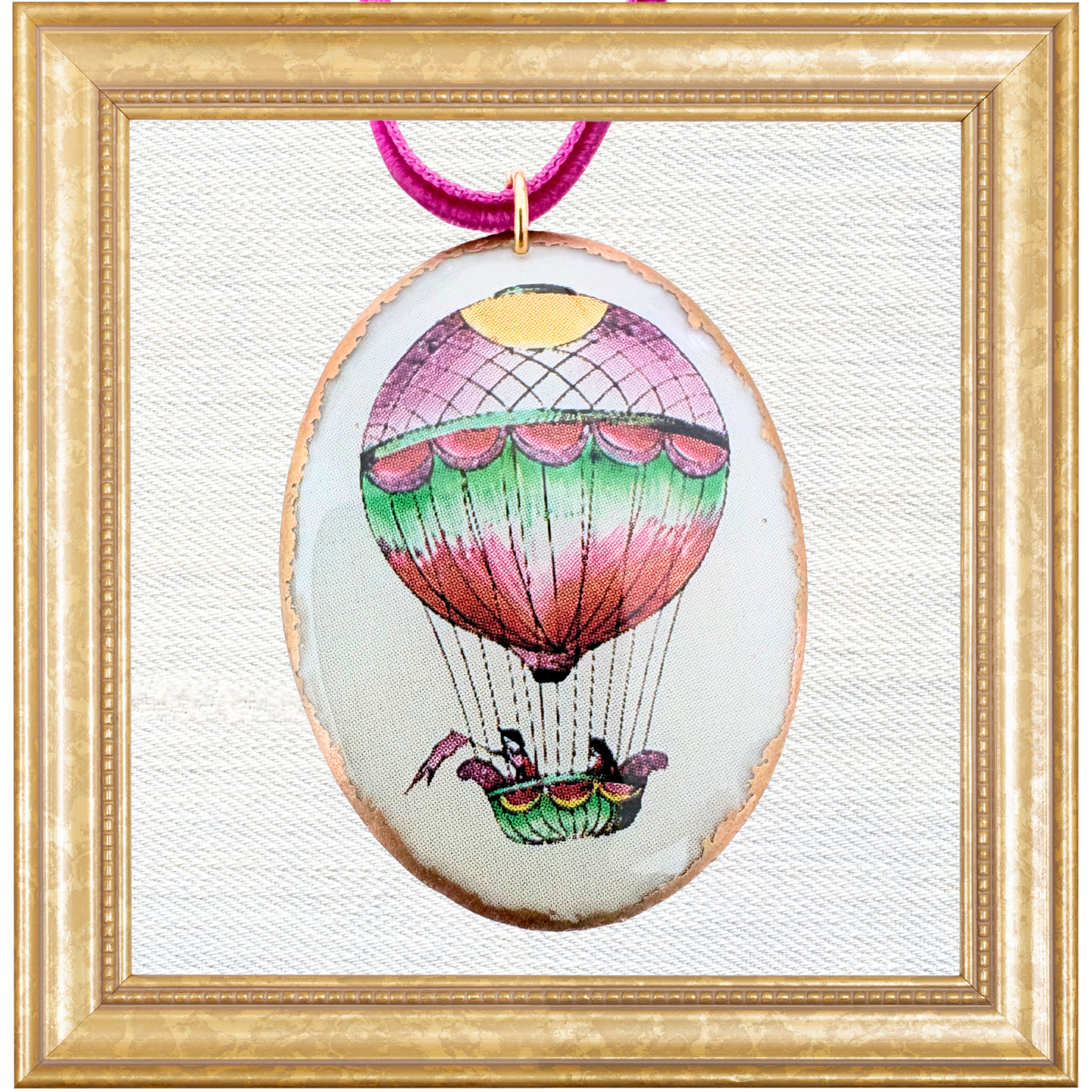 Worcester Balloon Cameo Ornament