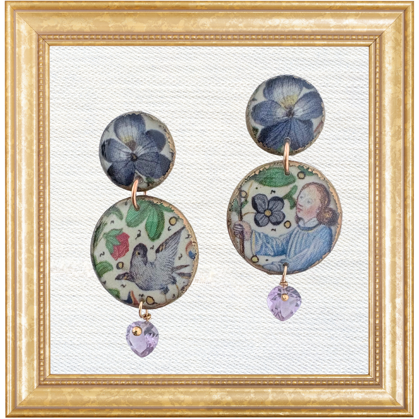 Violets & Amethyst Lois Studs