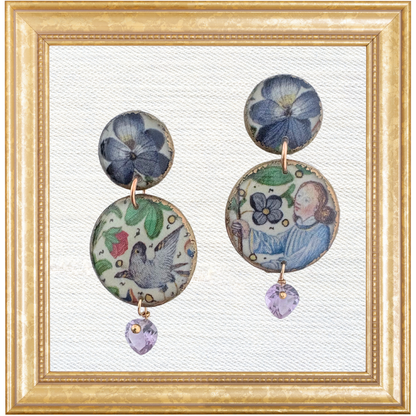 Violets & Amethyst Lois Studs