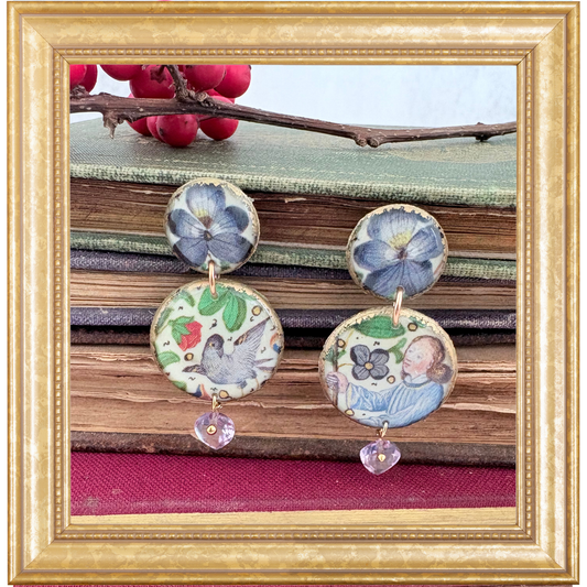 Violets & Amethyst Lois Studs