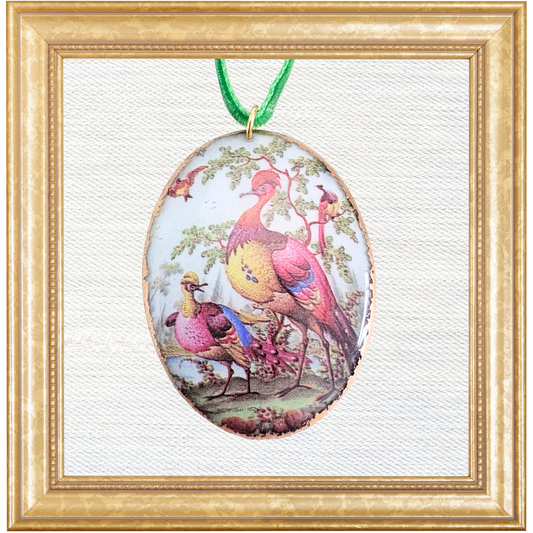 Exotic Birds Cameo Ornament