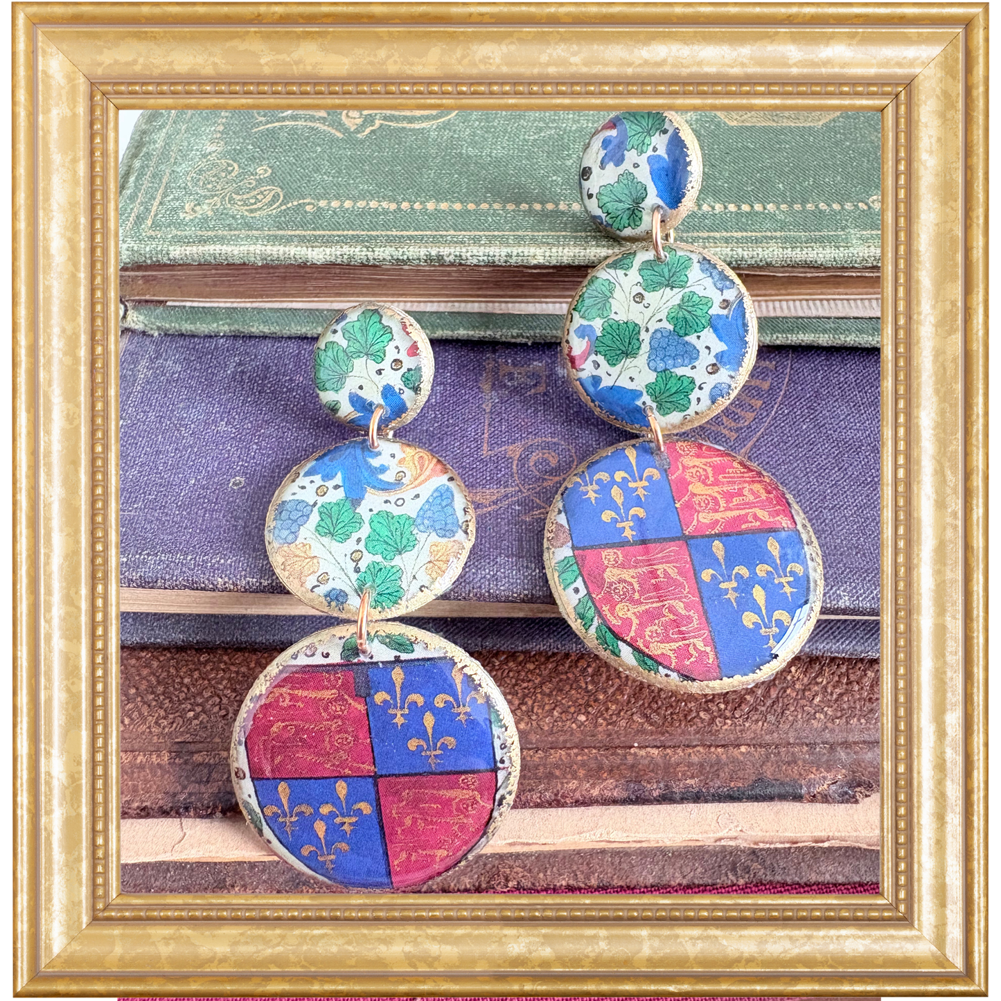 Tudor Marginalia Tiered Trio Dangles