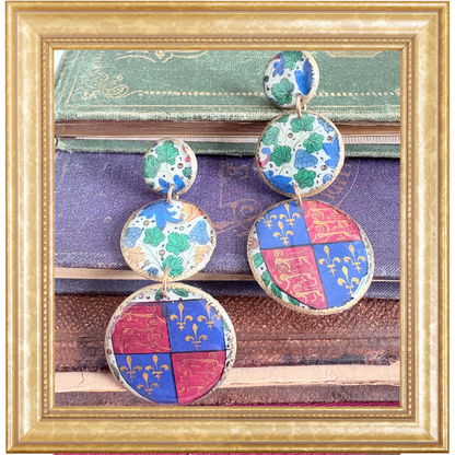 Tudor Marginalia Tiered Trio Dangles