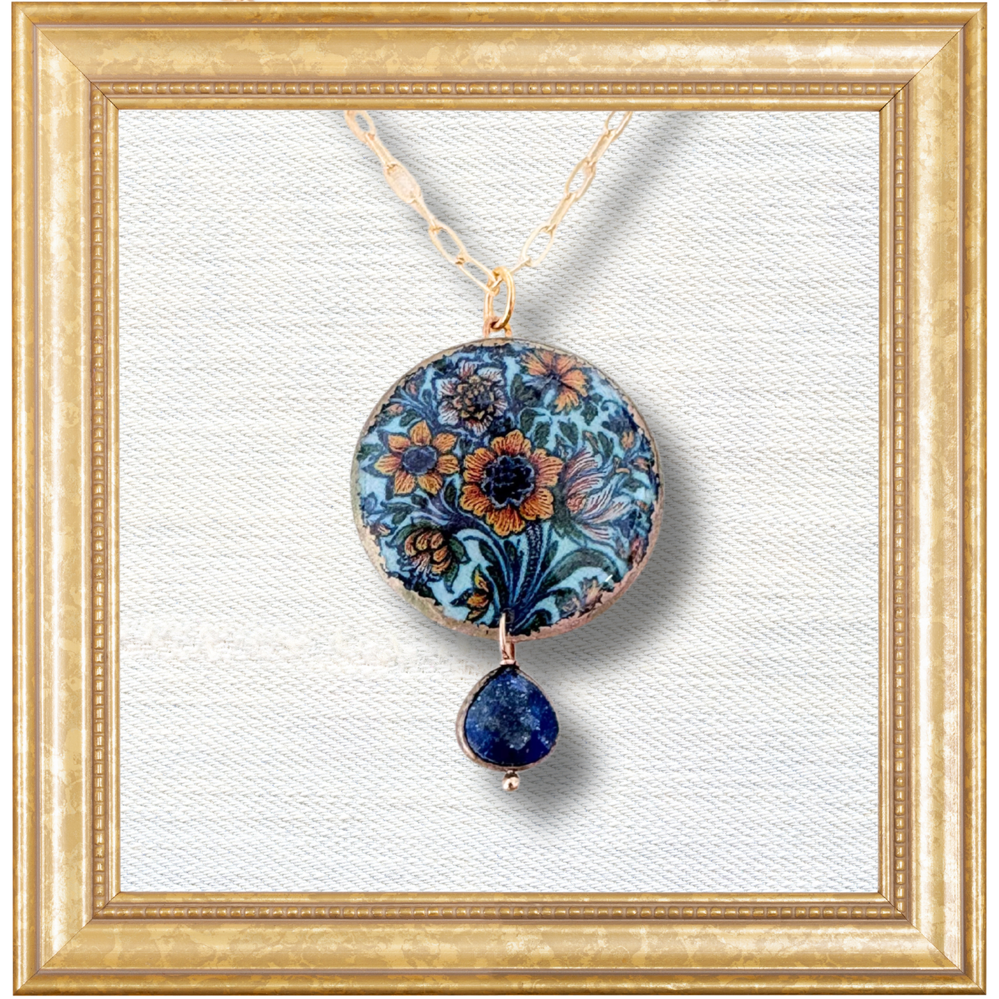 Bloom Necklace — Edit 04 — Blue Floral Spray