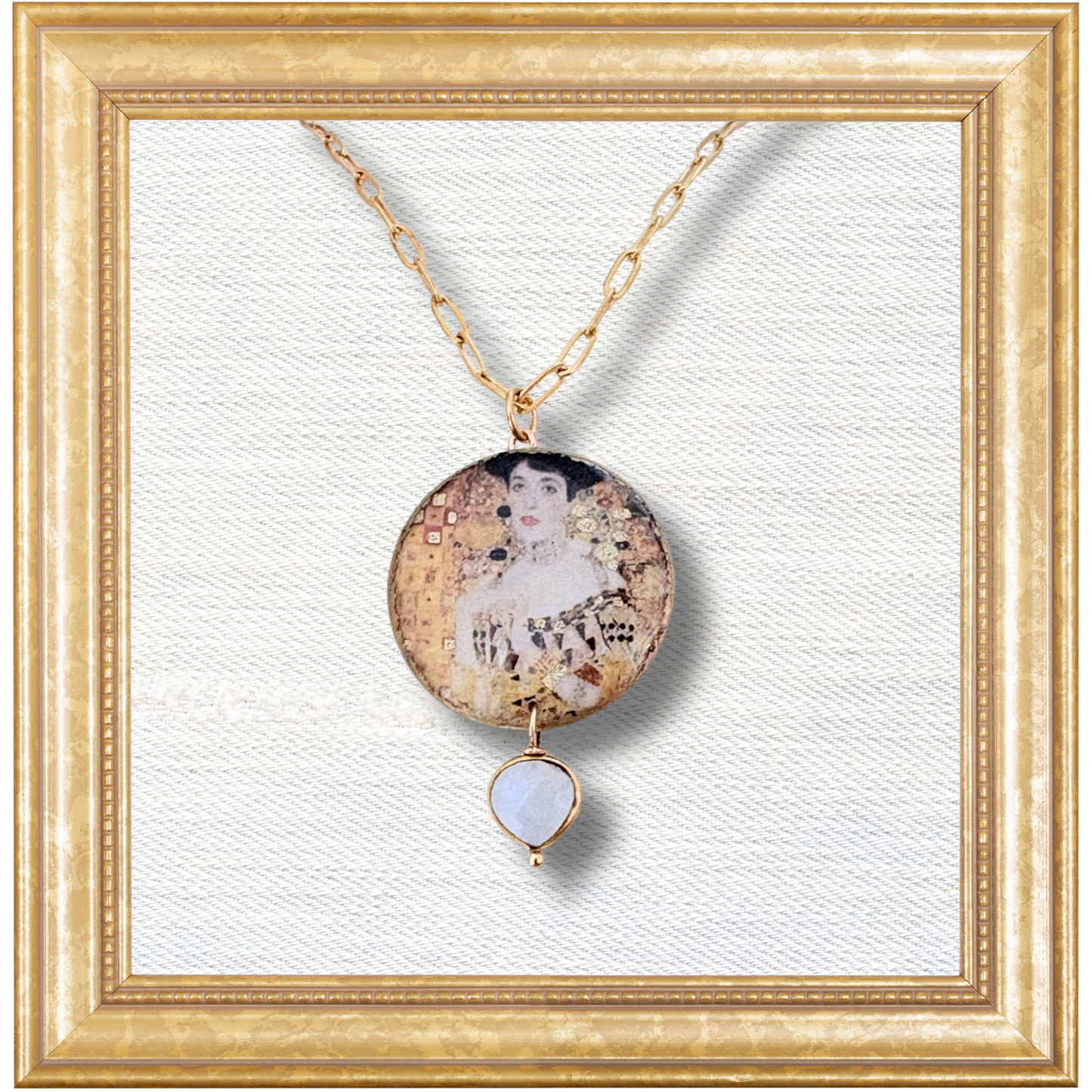 Bloom Necklace — Edit 13 — Klimt  Portrait of Adele Bloch-Bauer II