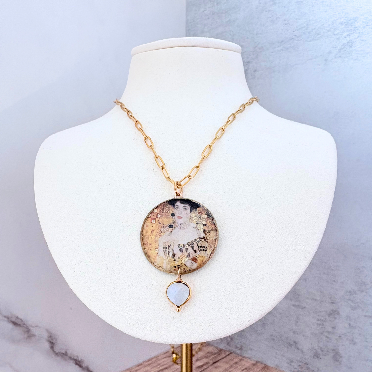 Bloom Necklace — Edit 13 — Klimt  Portrait of Adele Bloch-Bauer II