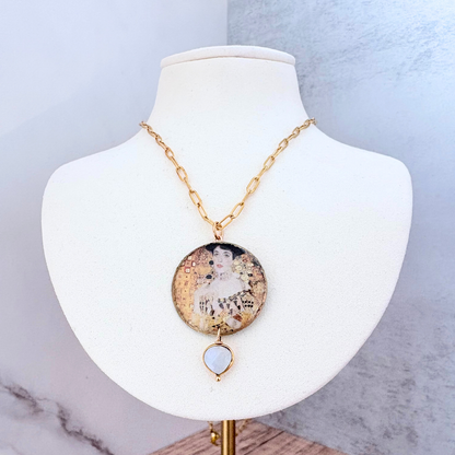 Bloom Necklace — Edit 13 — Klimt  Portrait of Adele Bloch-Bauer II