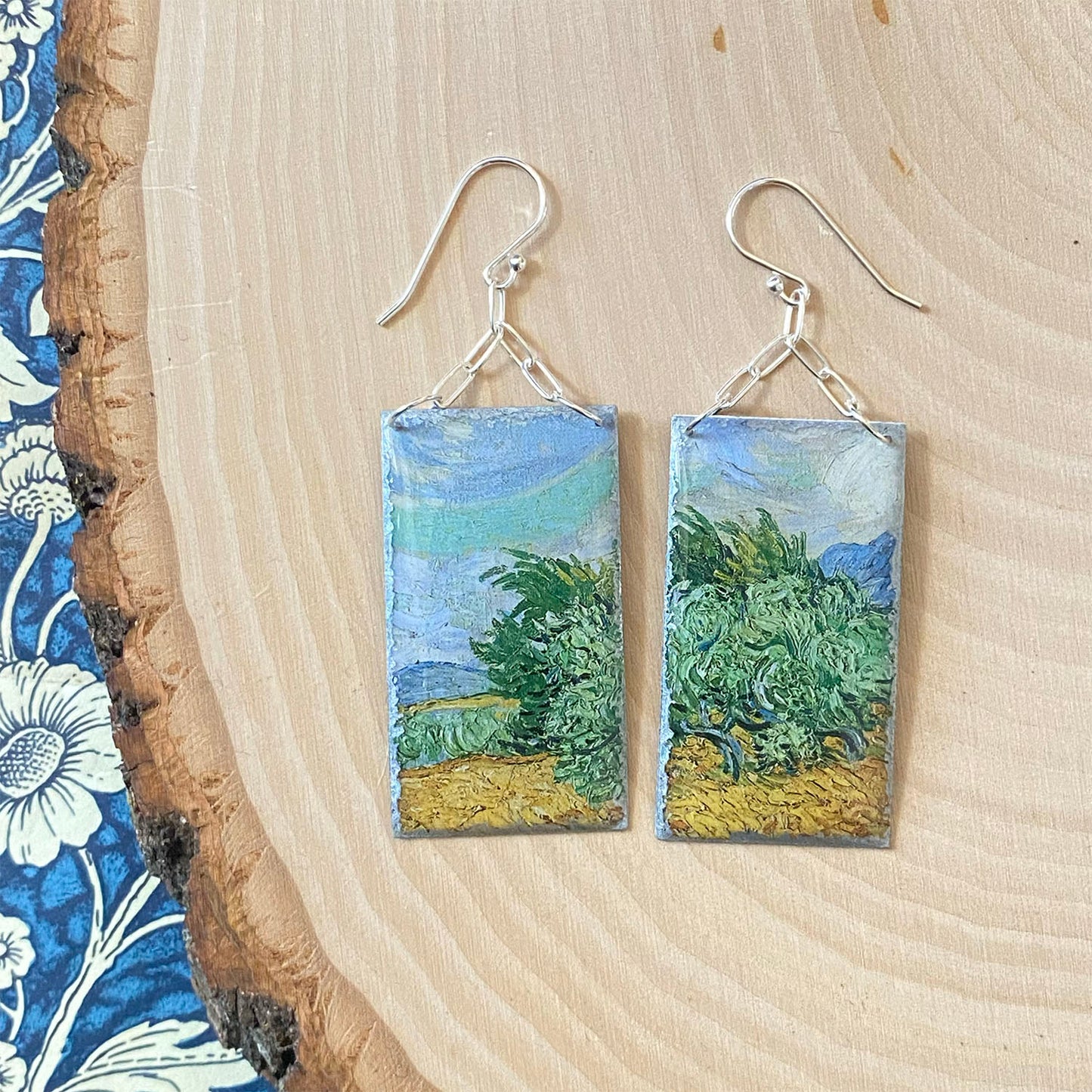 Chain Dangles - Vincent Van Gogh Wheat Fields with Cypress [1]