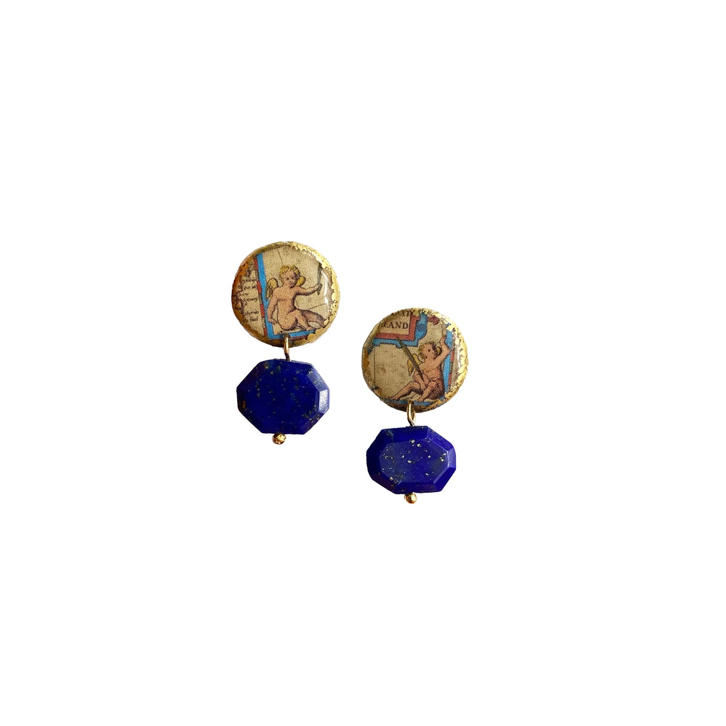 c.1611 John Speed Dulcet Studs with Lapis