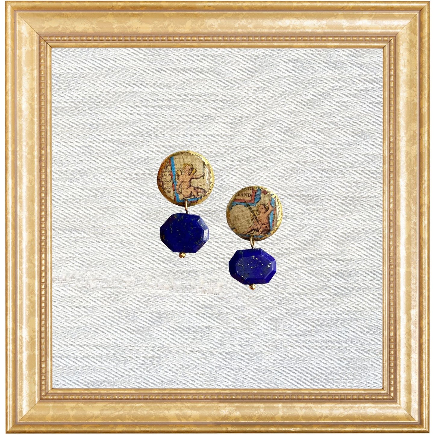 c.1611 John Speed Dulcet Studs with Lapis