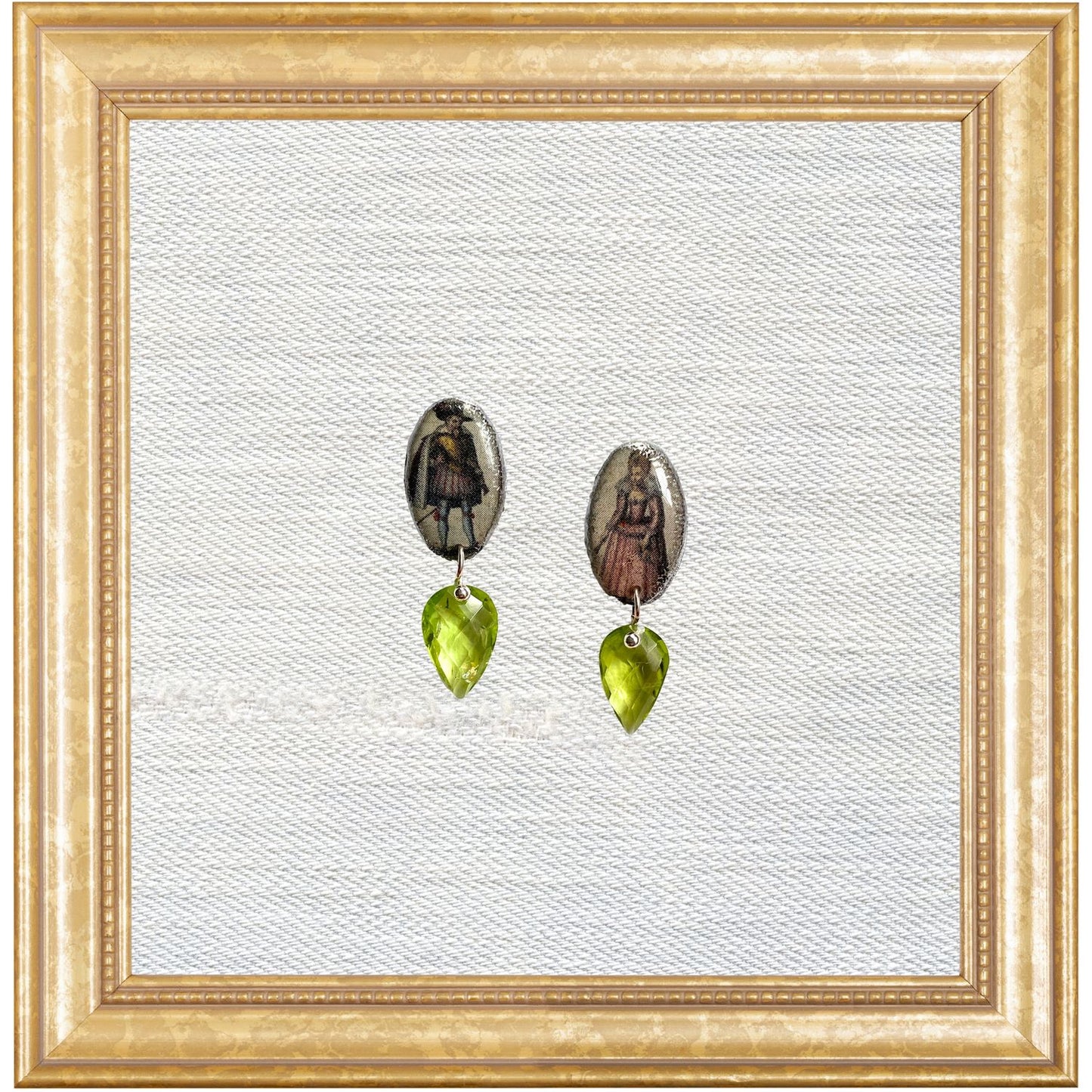 c.1610 John Speed Pixie Studs with Peridot