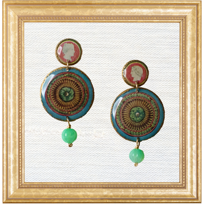 Cameo & Rosette Frances Dangle Studs